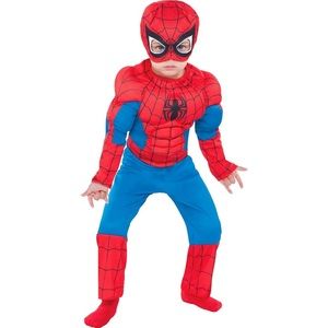 Toddlers' Spider-Man Deluxe Muscle Costume 3-4T